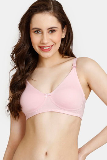 Buy Rosaline Everyday Double Layered Non Wired 3/4th Coverage T-Shirt Bra - Fairy Tale